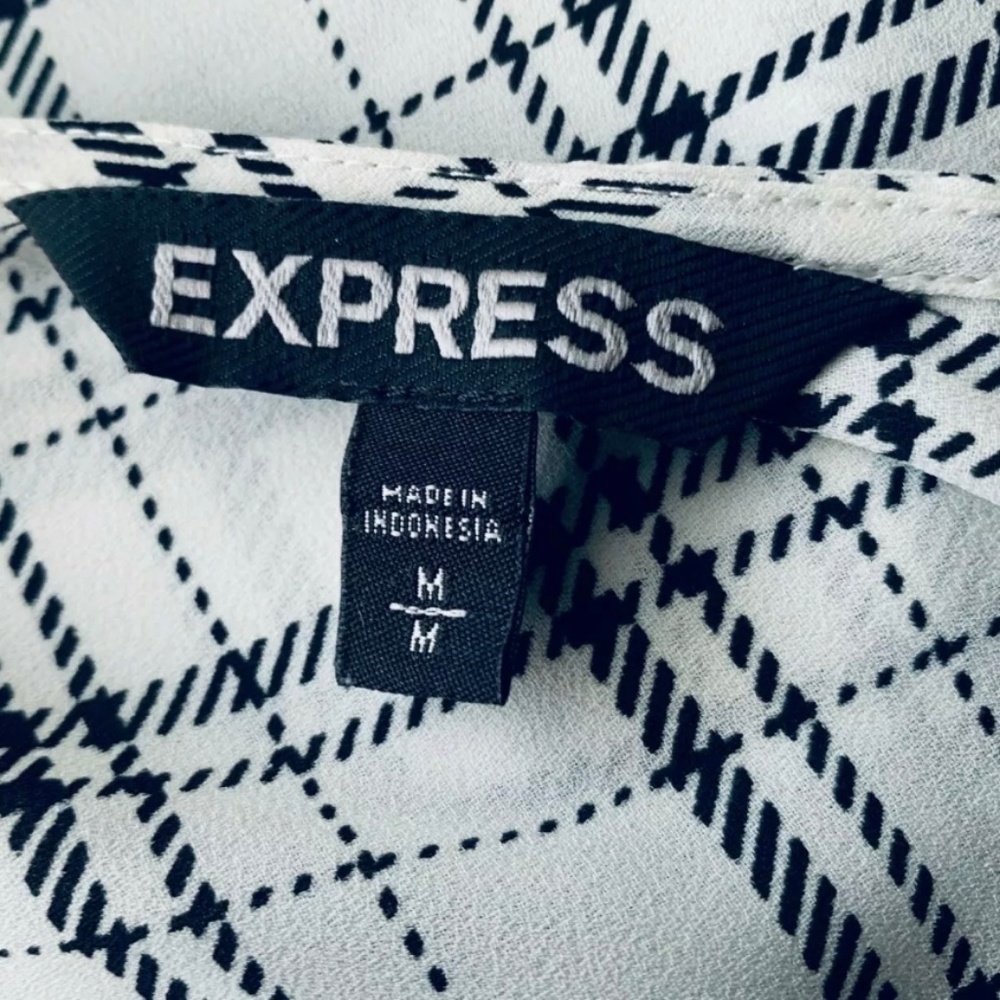 Express Plaid Button Down Blouse - image 6